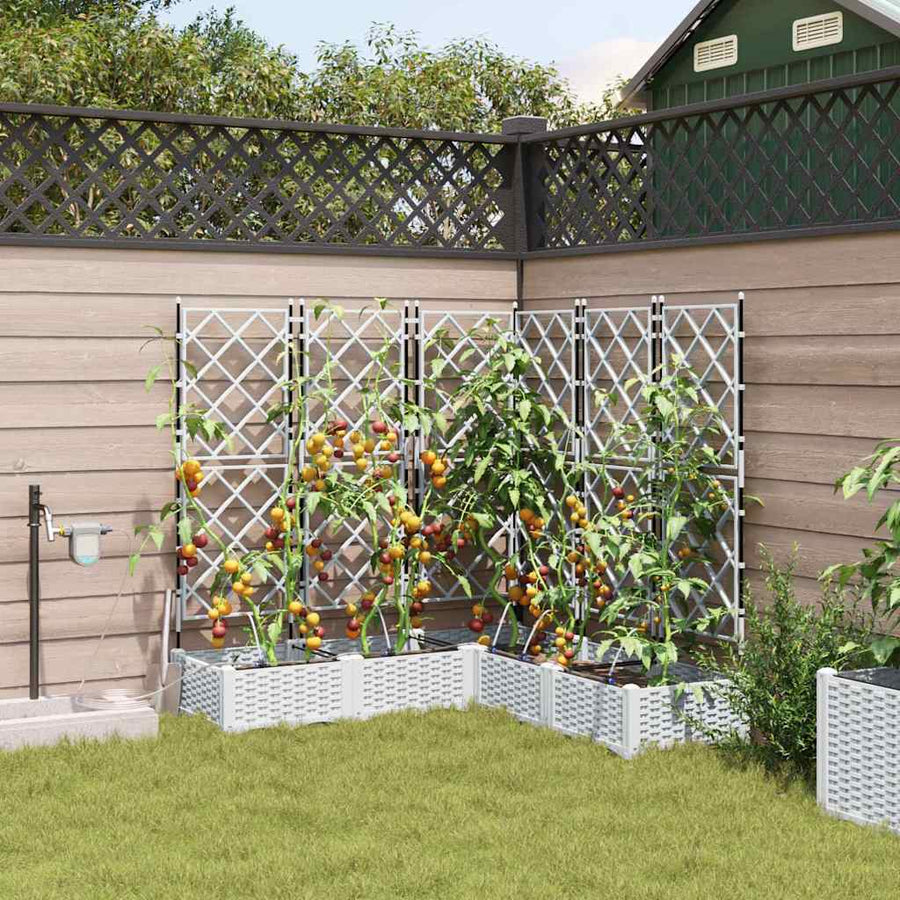 Tuin Bloempot 5 pcs Wit Staal