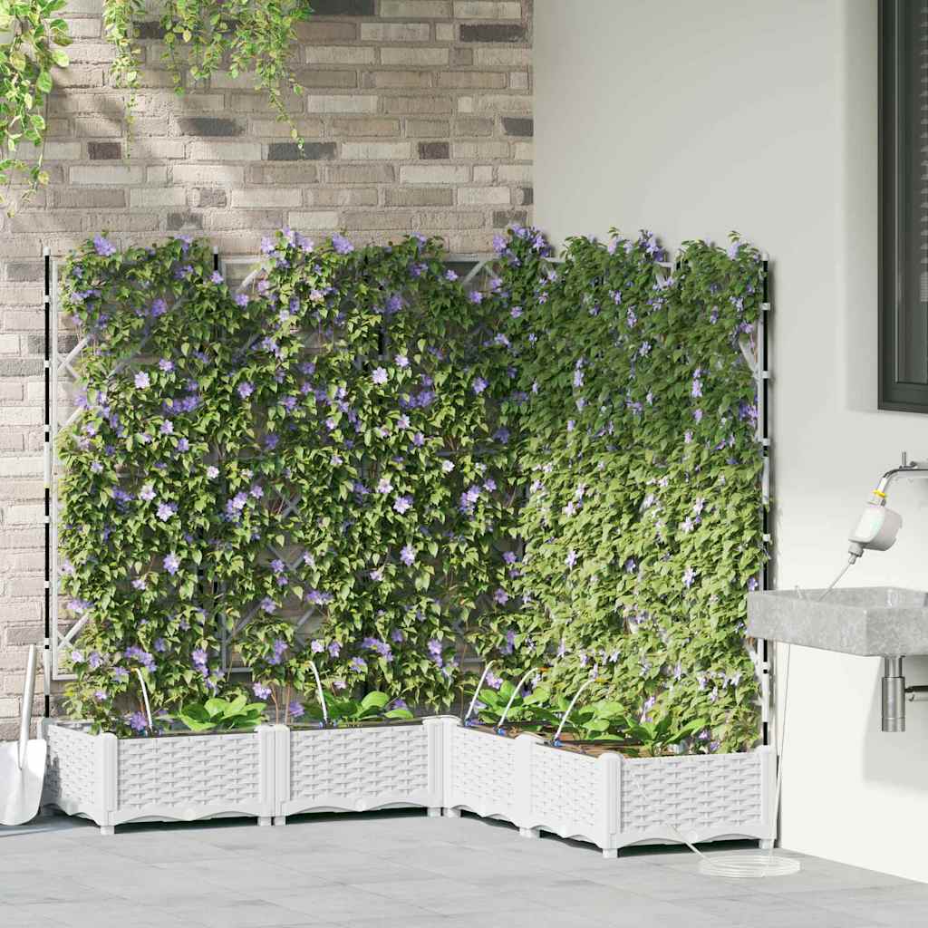 Tuin Bloempot 5 pcs Wit Staal