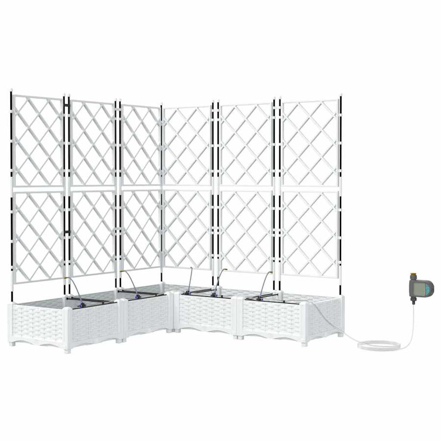 Tuin Bloempot 5 pcs Wit Staal
