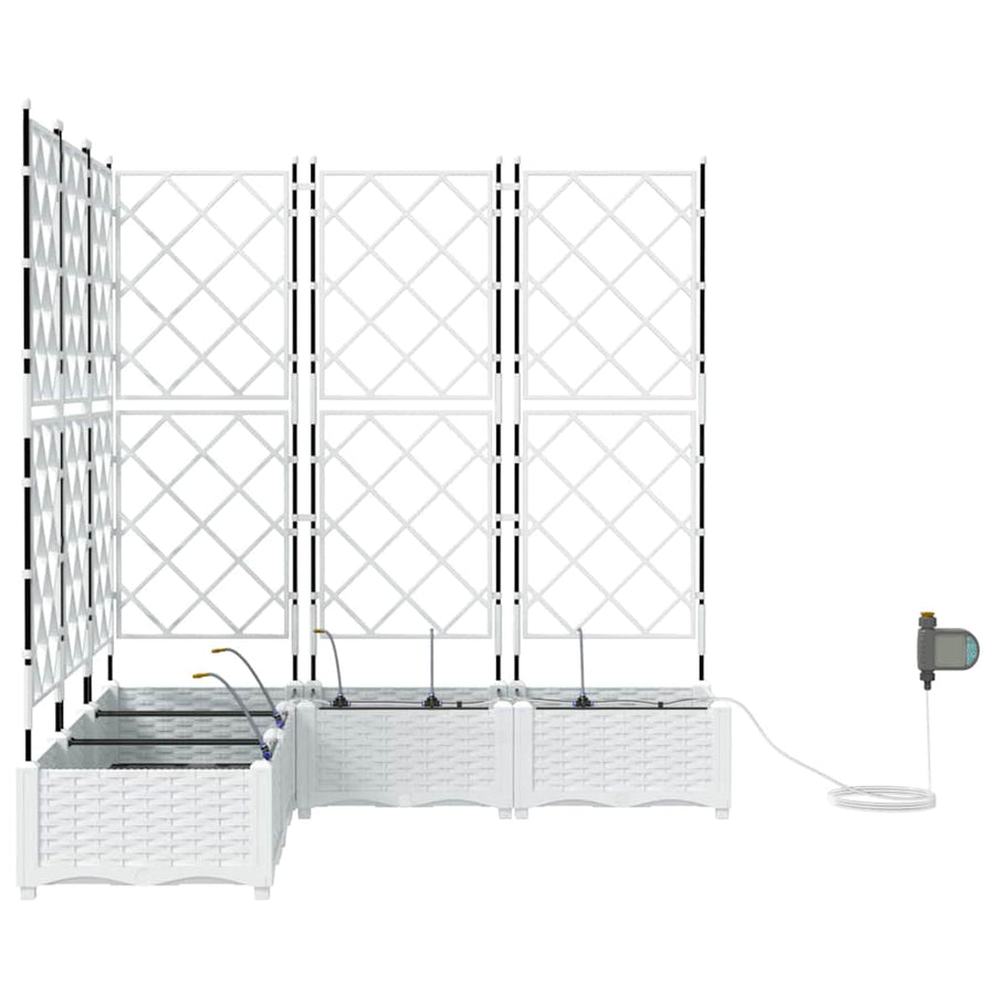 Tuin Bloempot 5 pcs Wit Staal