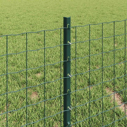 Afrasteringspaal 5 pcs Groen 80 cm Staal