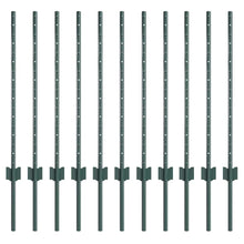 Hekpalen 11 Pcs Groen 80 Cm Staal