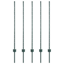 Hekpalen 10 Pcs Groen 120 Cm Staal