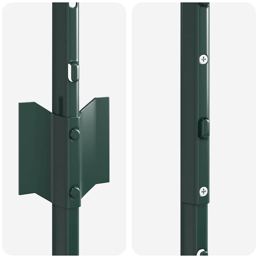 Hekpalen 22 Pcs Groen 120 Cm Staal