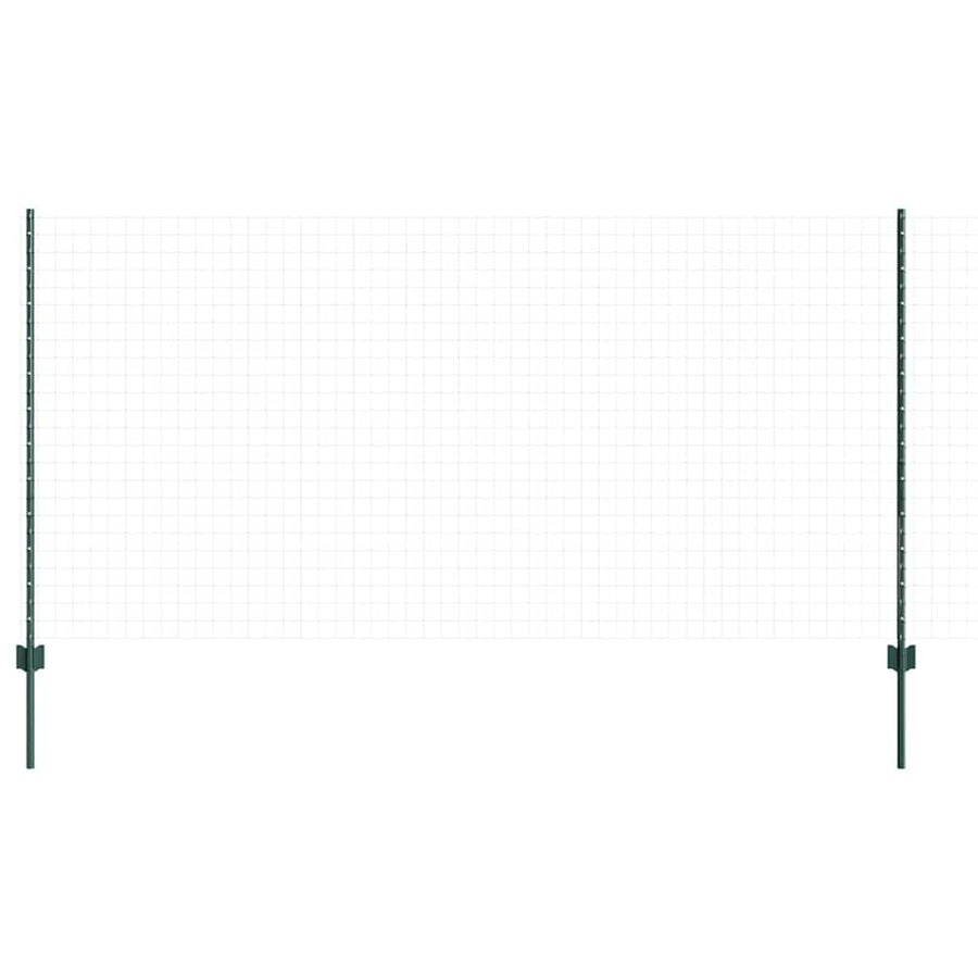 Hekpalen 22 Pcs Groen 120 Cm Staal