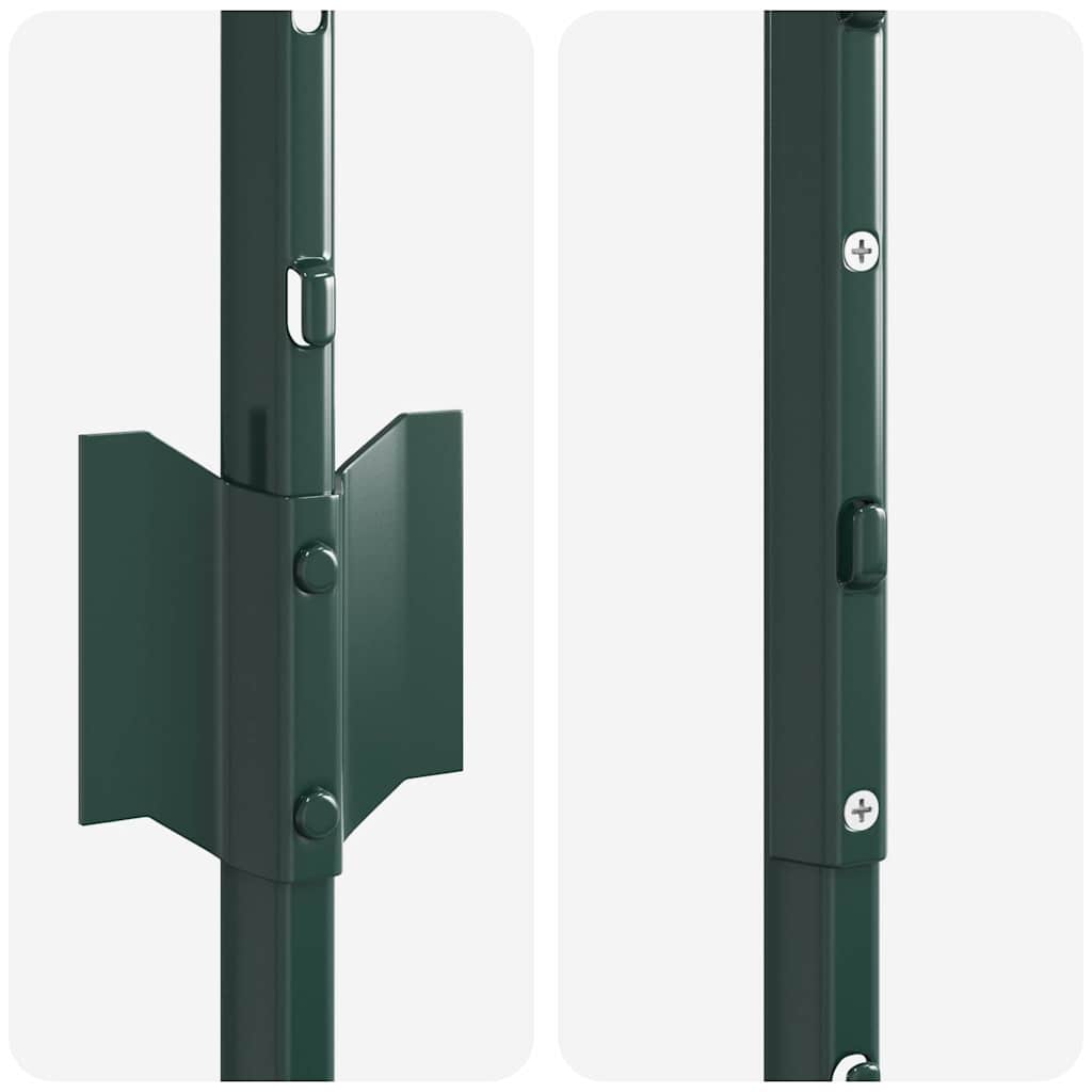 Hekpalen 10 Pcs Groen 140 Cm Staal