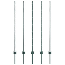 Hekpalen 10 Pcs Groen 140 Cm Staal