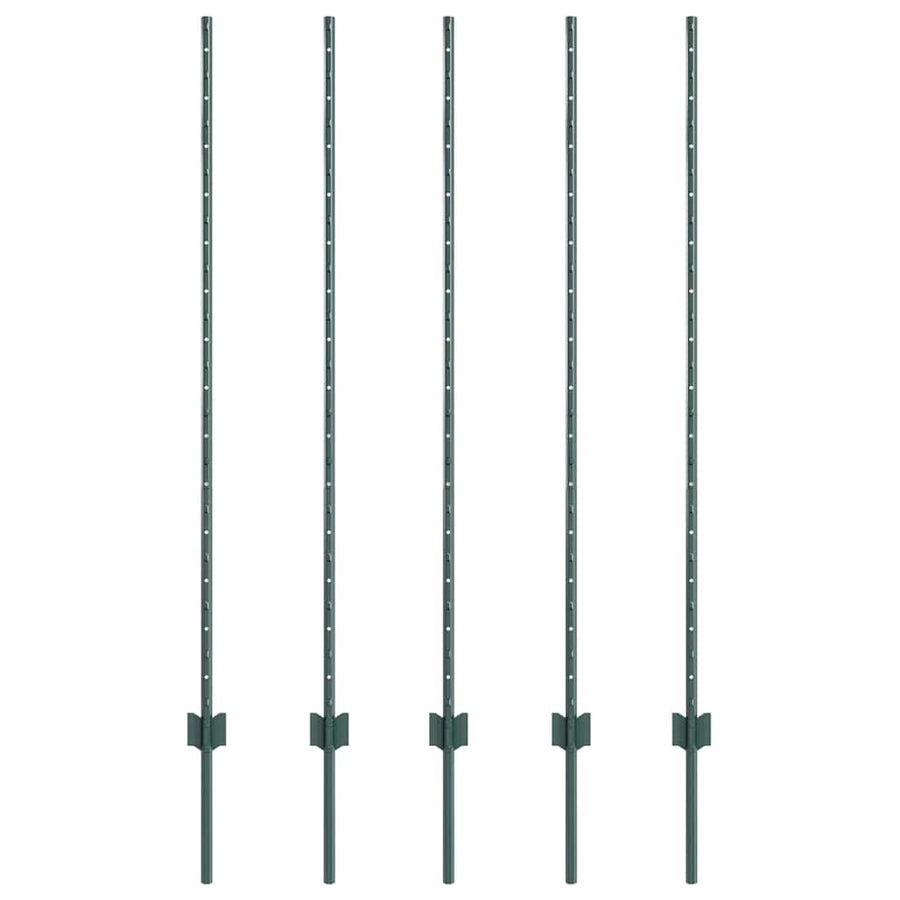 Hekpalen 10 Pcs Groen 140 Cm Staal