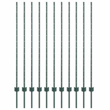 Hekpalen 22 Pcs Groen 140 Cm Staal