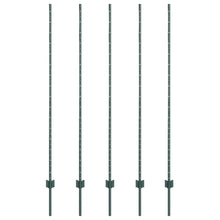 Hekpalen 10 Pcs Groen 150 Cm Staal
