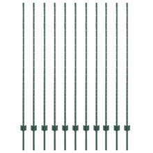 Hekpalen 22 Pcs Groen 150 Cm Staal