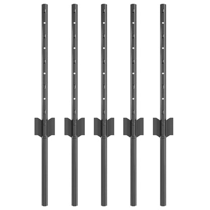 Hekpalen 5 Pcs Grijs 40 Cm Staal