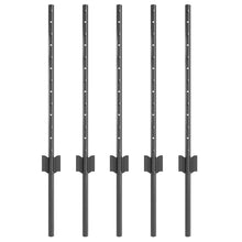 Hekpalen 5 Pcs Grijs 60 Cm Staal