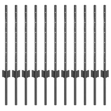 Hekpalen 11 Pcs Grijs 60 Cm Staal