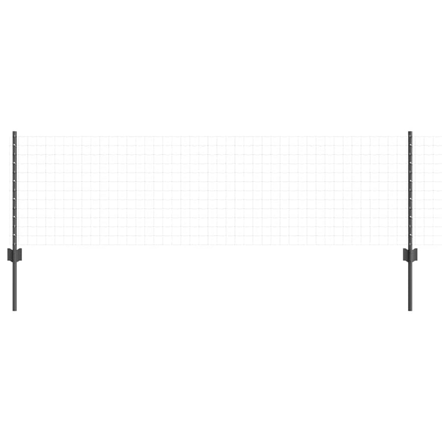 Hekpalen 11 Pcs Grijs 60 Cm Staal