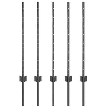 Hekpalen 5 Pcs Grijs 80 Cm Staal