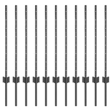 Hekpalen 11 Pcs Grijs 80 Cm Staal