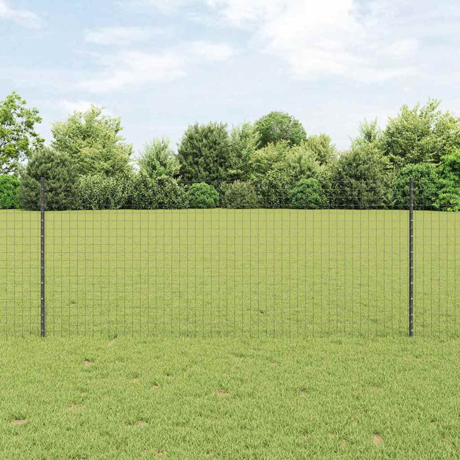 Afrasteringspaal 5 pcs Grijs 100 cm Staal