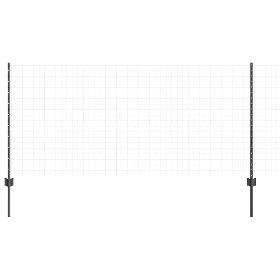 Afrasteringspaal 5 pcs Grijs 100 cm Staal