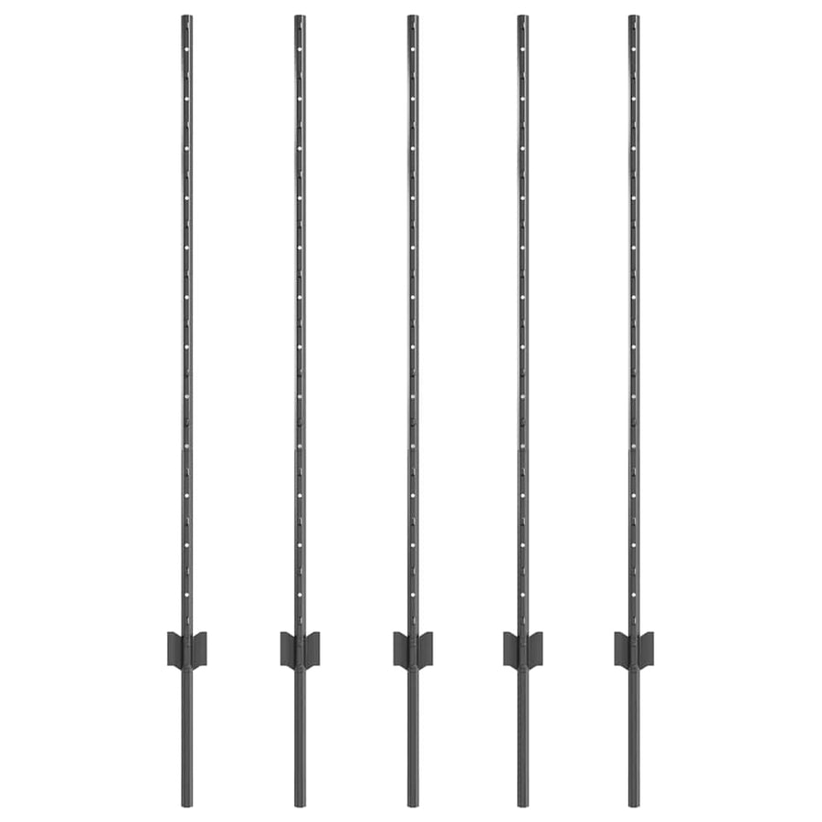 Hekpalen 10 Pcs Grijs 120 Cm Staal