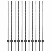 Hekpalen 22 Pcs Grijs 120 Cm Staal