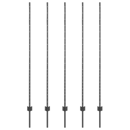 Hekpalen 10 Pcs Grijs 150 Cm Staal