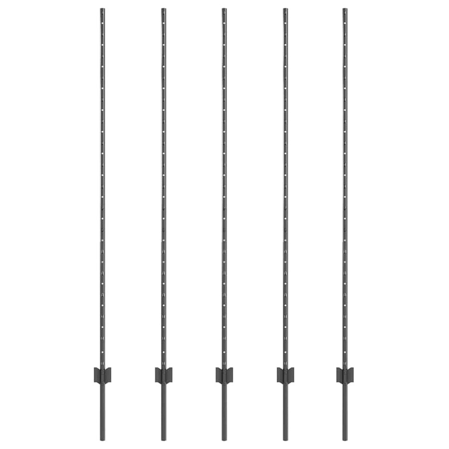 Hekpalen 10 Pcs Grijs 160 Cm Staal