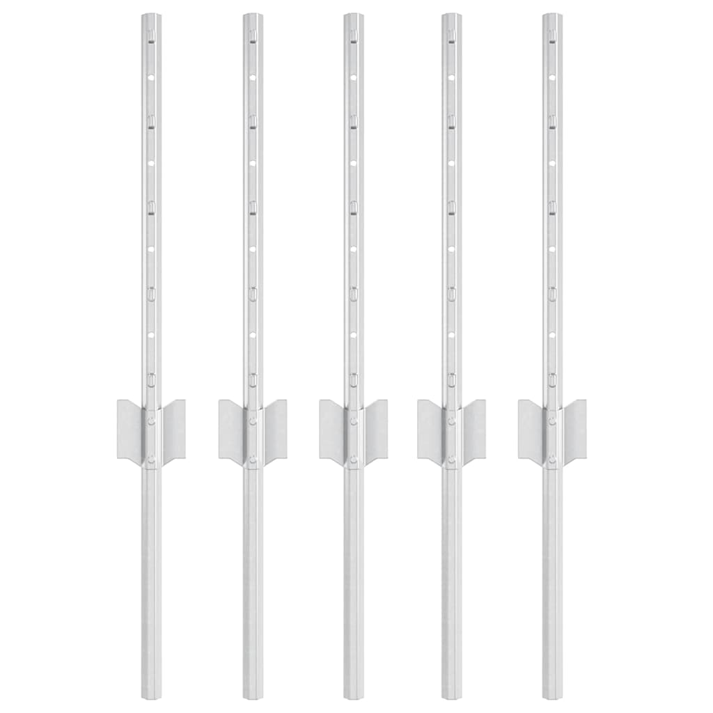 Hekpalen 5 Pcs Zilver 40 Cm Gegalvaniseerd Staal