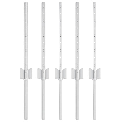 Hekpalen 5 Pcs Zilver 40 Cm Gegalvaniseerd Staal