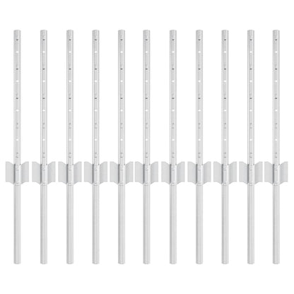 Hekpalen 11 Pcs Zilver 40 Cm Gegalvaniseerd Staal