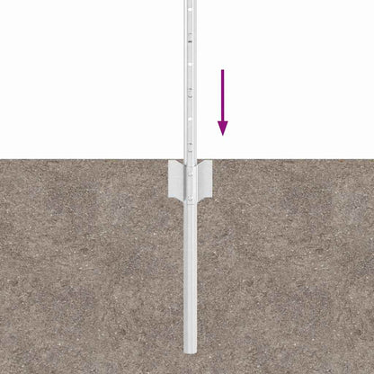 Hekpalen 11 Pcs Zilver 40 Cm Gegalvaniseerd Staal