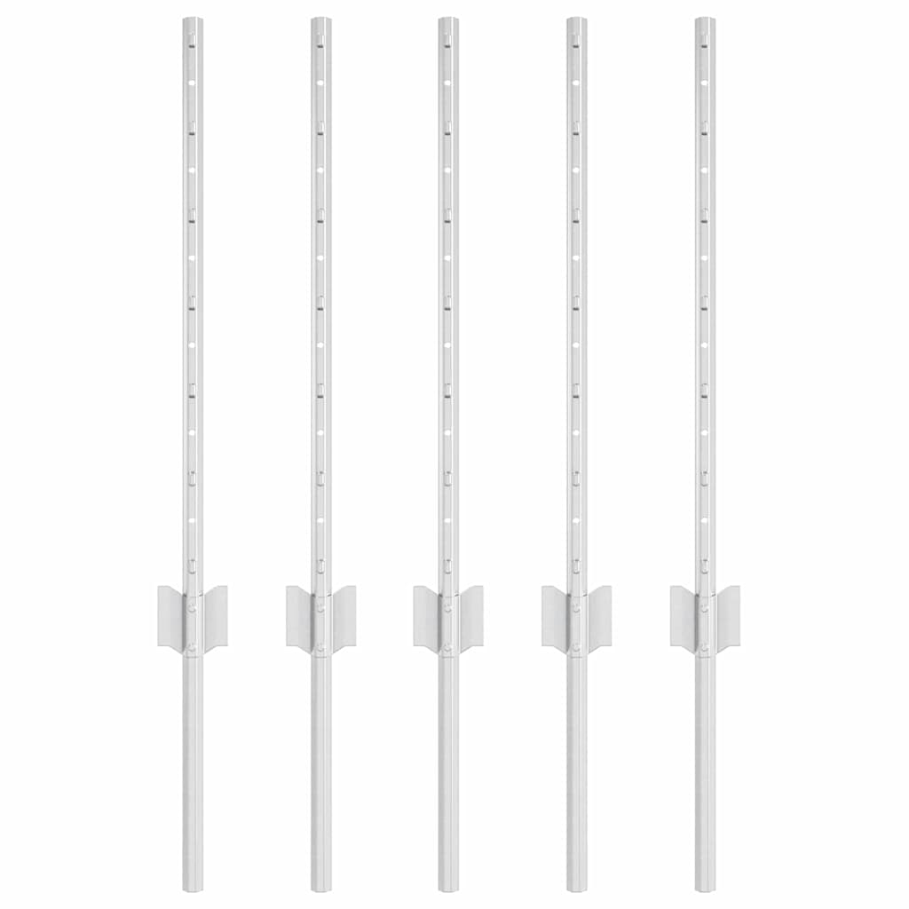 Hekpalen 5 Pcs Zilver 60 Cm Gegalvaniseerd Staal
