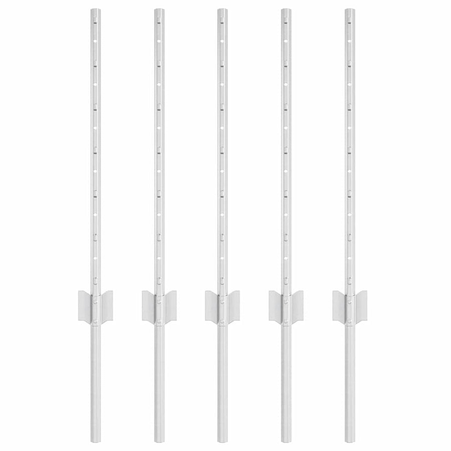 Hekpalen 5 Pcs Zilver 60 Cm Gegalvaniseerd Staal