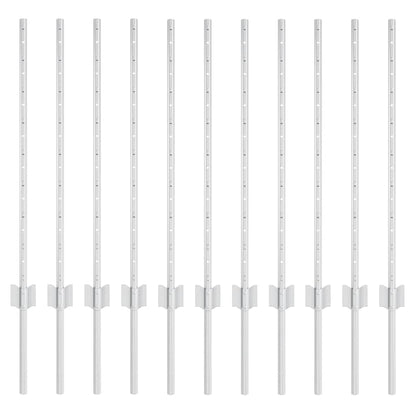 Hekpalen 11 Pcs Zilver 80 Cm Gegalvaniseerd Staal