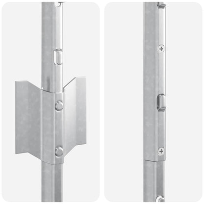 Hekpalen 10 Pcs Zilver 100 Cm Gegalvaniseerd Staal