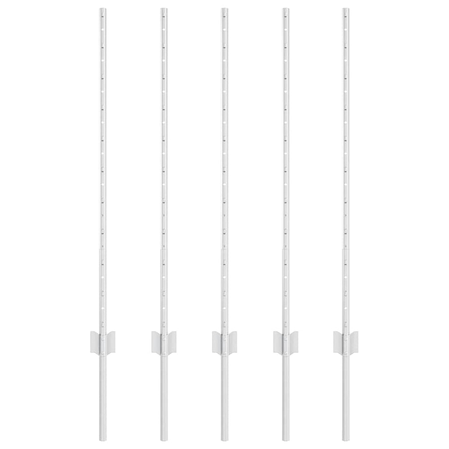 Hekpalen 10 Pcs Zilver 100 Cm Gegalvaniseerd Staal