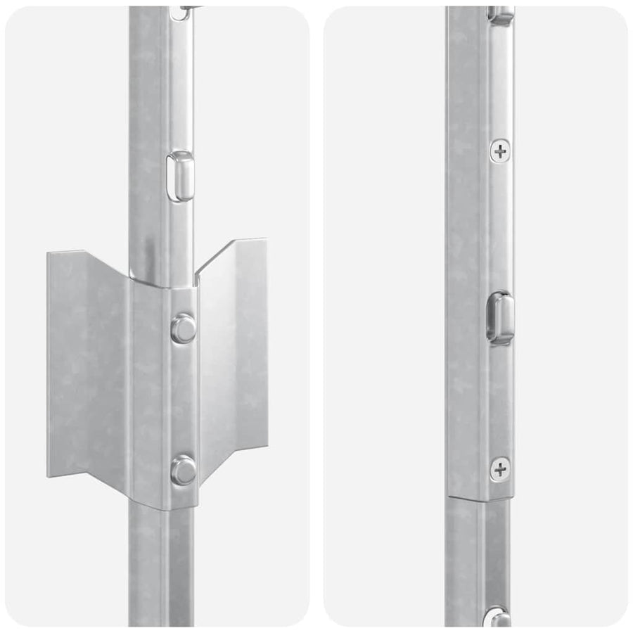 Hekpalen 22 Pcs Zilver 100 Cm Gegalvaniseerd Staal