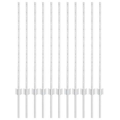 Hekpalen 22 Pcs Zilver 100 Cm Gegalvaniseerd Staal