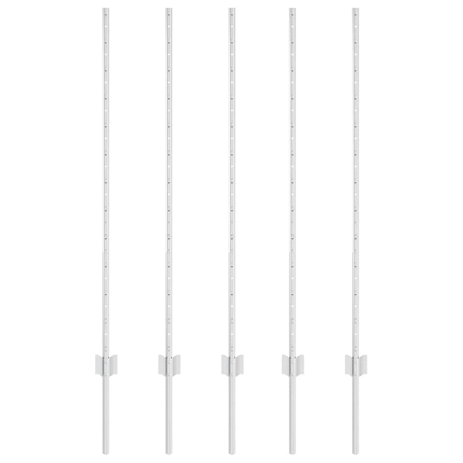 Hekpalen 10 Pcs Zilver 120 Cm Gegalvaniseerd Staal
