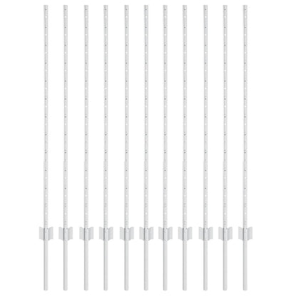 Hekpalen 22 Pcs Zilver 120 Cm Gegalvaniseerd Staal