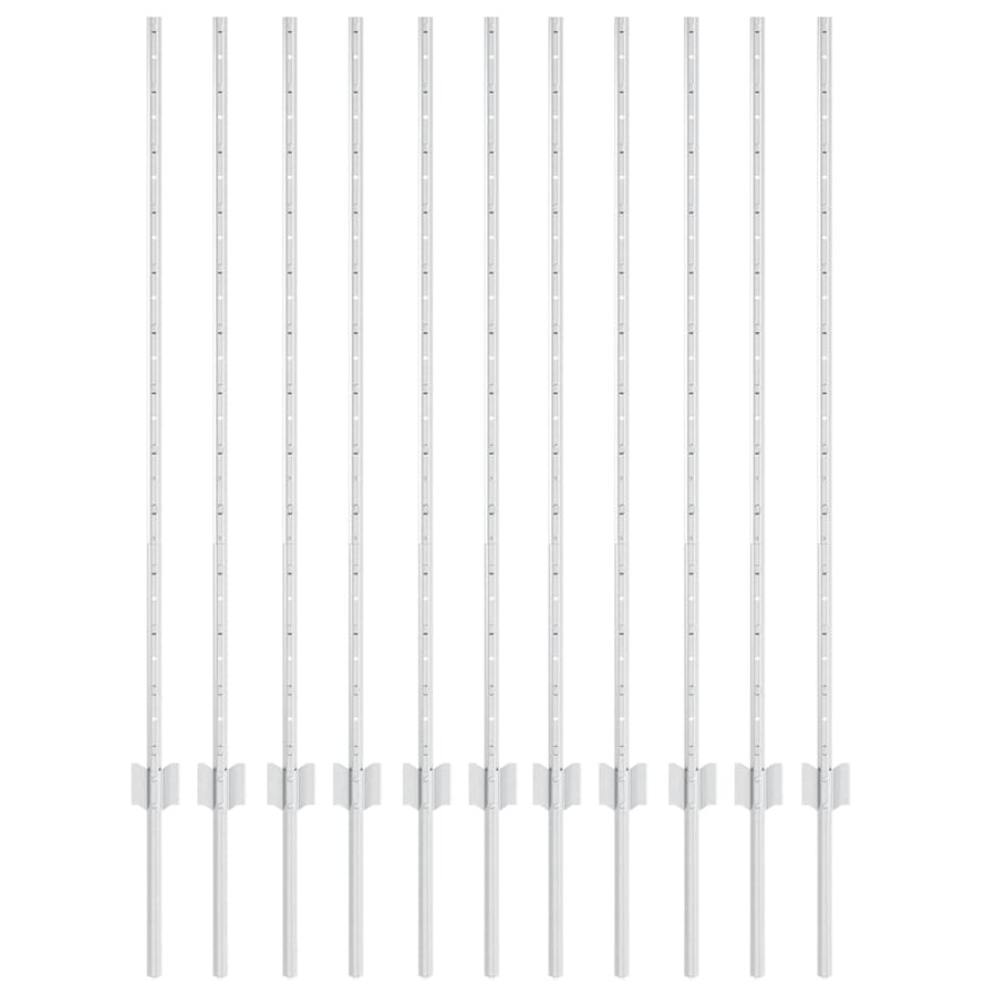 Hekpalen 22 Pcs Zilver 120 Cm Gegalvaniseerd Staal