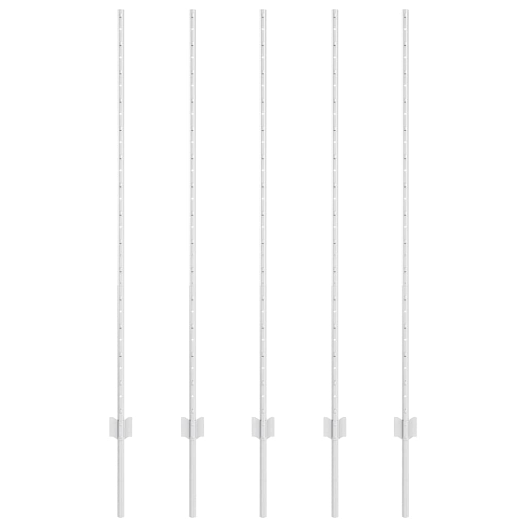 Hekpalen 10 Pcs Zilver 140 Cm Gegalvaniseerd Staal