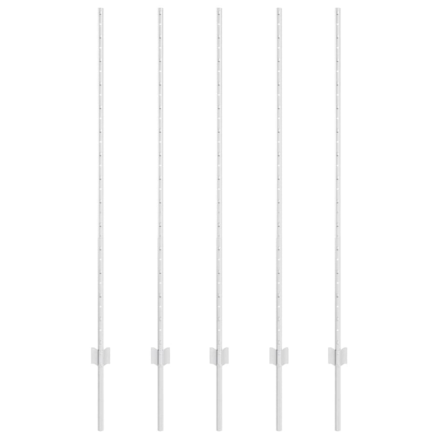 Hekpalen 10 Pcs Zilver 140 Cm Gegalvaniseerd Staal