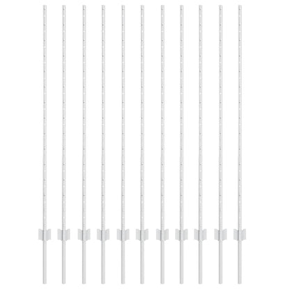 Hekpalen 22 Pcs Zilver 140 Cm Gegalvaniseerd Staal