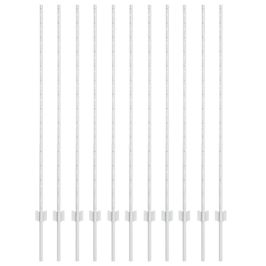 Hekpalen 22 Pcs Zilver 140 Cm Gegalvaniseerd Staal