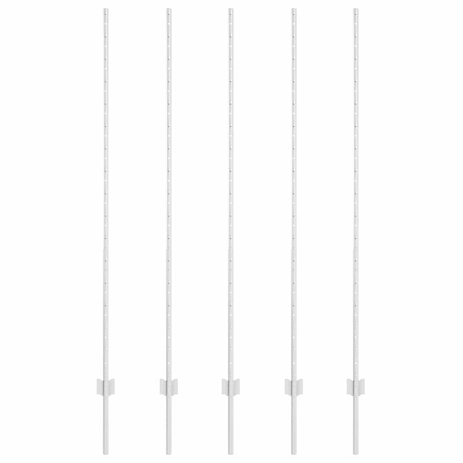 Hekpalen 10 Pcs Zilver 160 Cm Gegalvaniseerd Staal