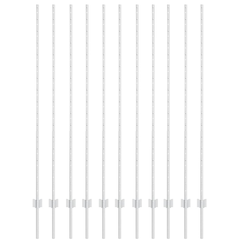 Hekpalen 22 Pcs Zilver 160 Cm Gegalvaniseerd Staal