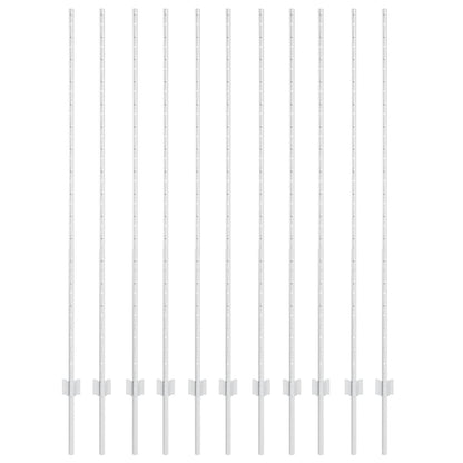 Hekpalen 22 Pcs Zilver 160 Cm Gegalvaniseerd Staal