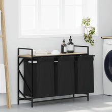 Wasmand 3 vakken met plank sonoma eikenkleurig