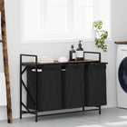 Wasmand 3 vakken gerookt eiken plank